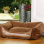 Luxury Quilted Dog Bed With Faux Leather, thumbnail 4 of 7