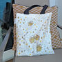 Bee Print Cotton Tote Bag, thumbnail 3 of 3