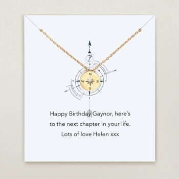 Find Your Way Compass Keepsake Necklace, 6 of 9