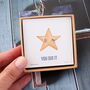 'You Did It' Sterling Silver Star Earrings, thumbnail 2 of 4