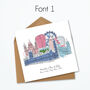 London Graduation Skyline Personalised Card, thumbnail 2 of 9