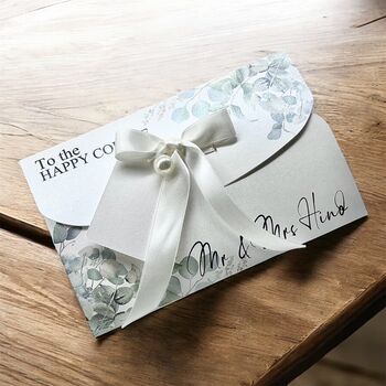 Personalised Wedding Gift Wallet, Money Or Voucher Envelope, 6 of 7