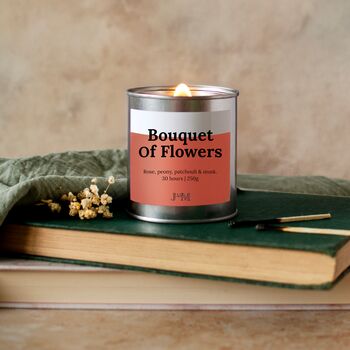 Bouquet Of Flowers Scented Floral Candle For Mothers Day, 2 of 7