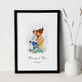 Personalised Mother's Day Portrait, Custom Gift For Mum, thumbnail 4 of 7