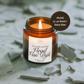 Virgil Van Dijk Candle With Matches, Liverpool Football Gifts, 3 of 11