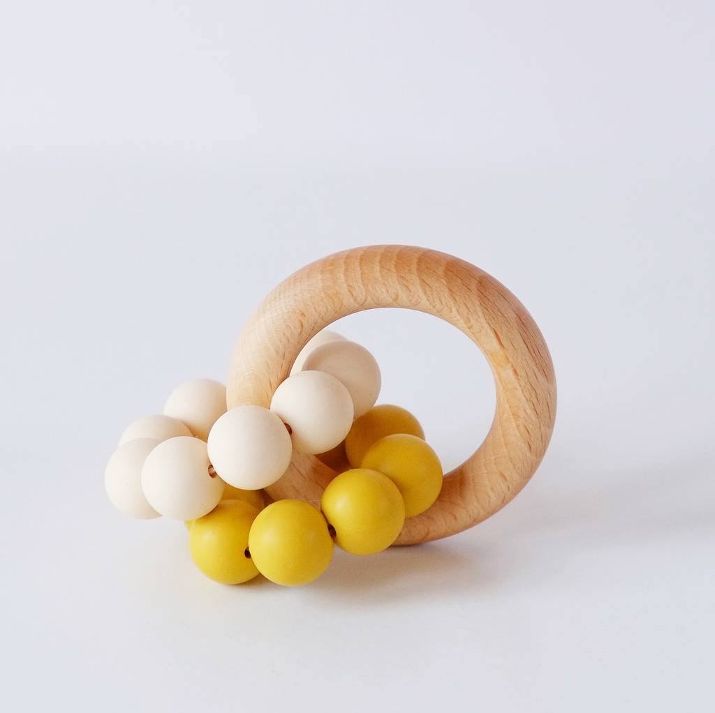 Ombre Double Ring Silicone Teething Toy, 1 of 3