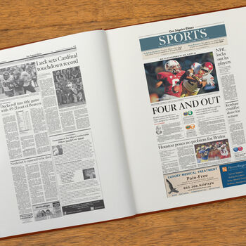 Stanford Cardinal College Football Personalised Newspaper History Book, 12 of 12