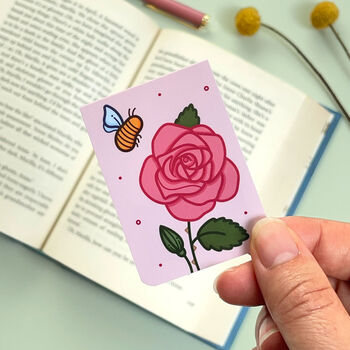 June Magnetic Birth Flower Bookmark Rose, 6 of 7
