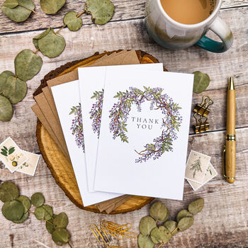 Lilac Wisteria Thank You Cards And Envelopes, 5 of 6
