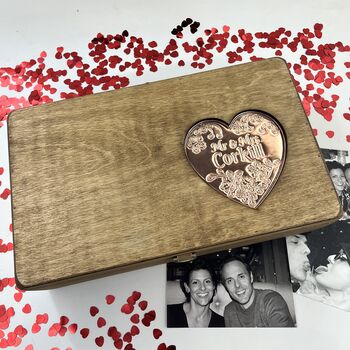 Personalised Mr And Mrs Memory Box, 9 of 12