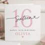 Personalised Sweet Sixteen Birthday Card For Daughter, thumbnail 1 of 7