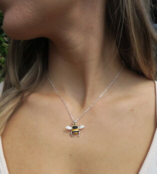 Bee Pendant Necklace, 3 of 4