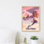 Cortina D'ampezzo Italy Ski Resort Travel Poster Print, thumbnail 3 of 8