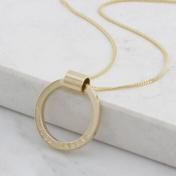 Personalised Gold Circle Necklace, 3 of 8