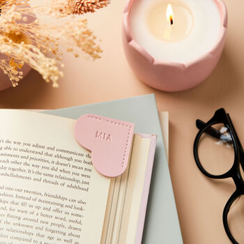 Personalised Heart Shaped Corner Bookmark, 5 of 7