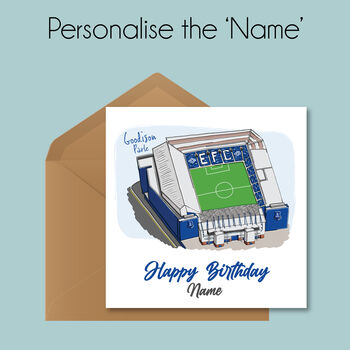 Everton Fc Personalised Birthday Card, 2 of 5