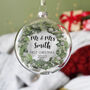 First Christmas As Mr And Mrs Wreath Bauble, thumbnail 12 of 12