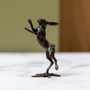 Miniature Bronze Hare Boxing Sculpture 8th Anniversary, thumbnail 10 of 11