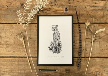 C Is For Cheetah Illustration Print, 3 of 6
