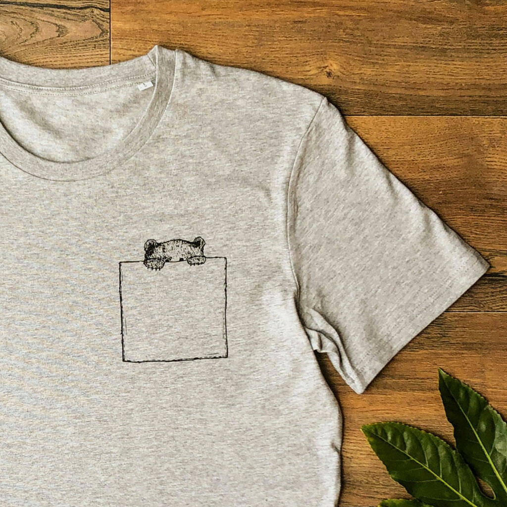 Pocket Bear Men's Organic T Shirt, 1 of 7