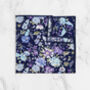 Handmade Wedding Tie In Navy And Purple Floral Print, thumbnail 4 of 8