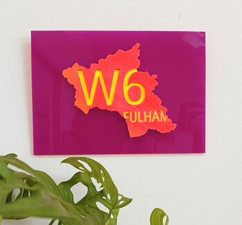 Personalised 3D Print Postcode Map, 2 of 6