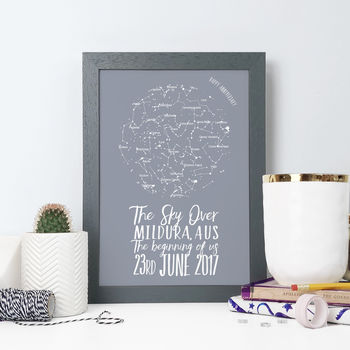 Personalised Star Map Print, 3 of 9