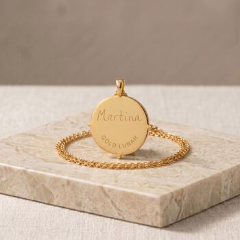 Capricorn Zodiac Necklace 18k Gold Plated Personalised Engraved Gift, 2 of 7