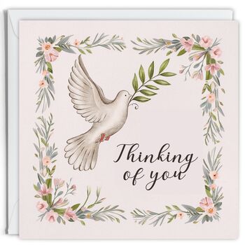 Thinking Of You Elegant Dove Card, 2 of 4