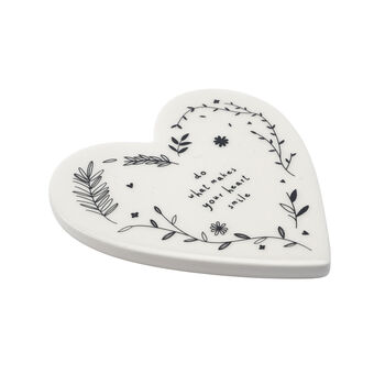 Floral 'Do What Makes Your Heart Smile' Ceramic Coaster, 3 of 3