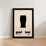 Good Beer For Good People Wall Art Print, thumbnail 6 of 10