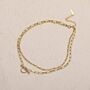 14 K Gold Plated Silver Link Chain Minimalist Choker, thumbnail 5 of 7