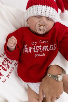 First Christmas As Mummy Embroidered Personalised Sweatshirt Jumper, 4 of 9