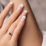 Oxidised Silver, Gold Keum Boo Geometric Stacking Ring, thumbnail 2 of 6
