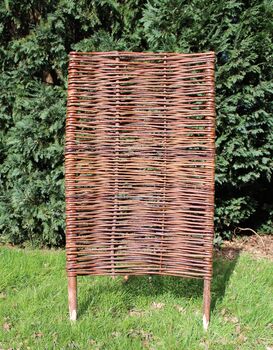 Handwoven Willow Wicker Hurdle Fence Panels, 3 of 3