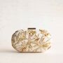 Maisha Ivory Silk Oval Clutch, thumbnail 9 of 9