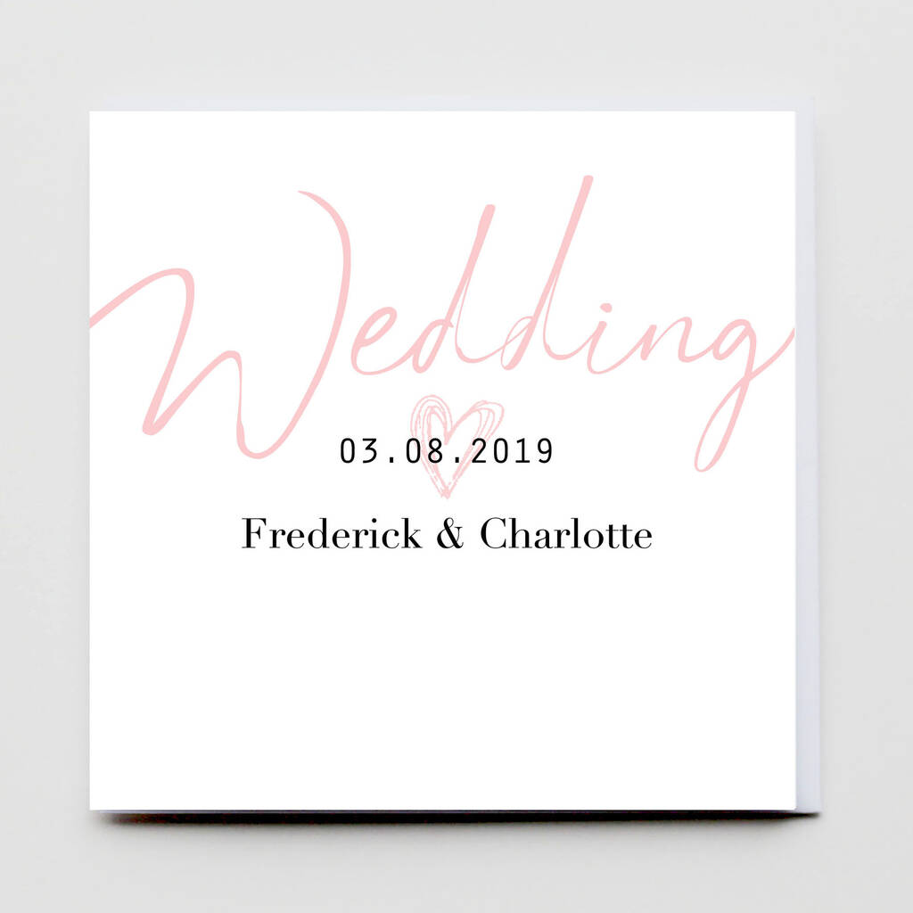 Wedding Day Personalised Greeting Card