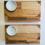 Personalised Wooden Sushi Tray Set, thumbnail 5 of 6