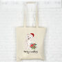 Westie Dog Christmas Tote Bag, thumbnail 1 of 2