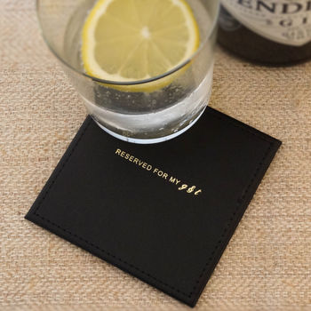 Gin And Tonic Leather Coaster, 3 of 3