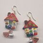 Gingerbread Colourful House Stand Up Earring Gift, thumbnail 7 of 10