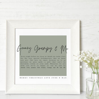 Personalised Grandparents Print With Poem, 3 of 4