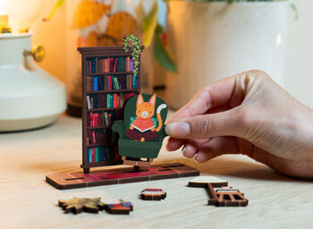 Personalised Reader Cat Birthday Pop Out Card, 4 of 6