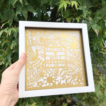 Personalised Framed Wedding Anniversary Paper Cut, 3 of 11
