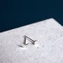 Sterling Silver Moon And Star Stud Earrings, thumbnail 2 of 7