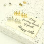 60th Birthday A Leaf For Every Decade Earrings, thumbnail 6 of 8