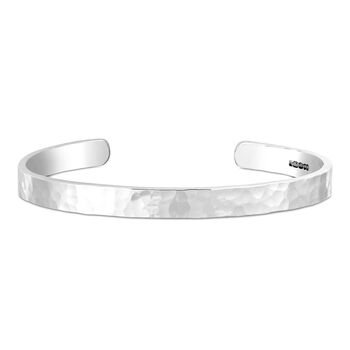Hammered Sterling Silver Bracelet, 4 of 11