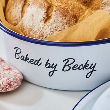 Personalised Enamel Baking Tin, 4 of 4