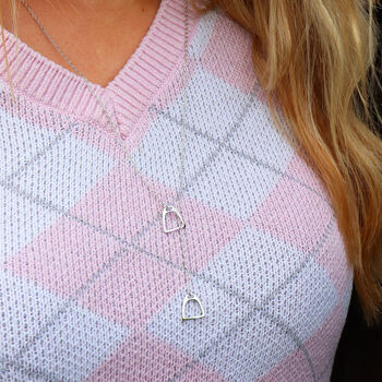 Personalised Stirrup Necklace, Silver, Gold Or Rose Gold, 2 of 12