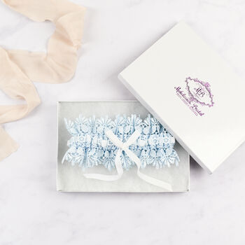 Something Blue Lace Vintage Inspired 'Ice' Garter, 2 of 7